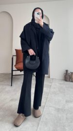 Dinar Tasarım Trenç - Siyah - Görsel 6