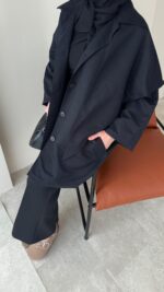 Dinar Tasarım Trenç - Siyah - Görsel 7