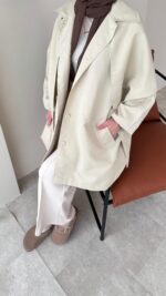 Dinar Tasarım Trenç - Bej - Görsel 6