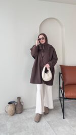 Dinar Tasarım Trenç - Kahverengi - Görsel 4