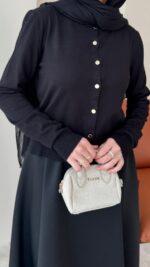 Viril Merserize Hırka - Siyah - Görsel 5