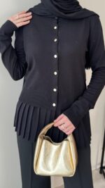 Viril Merserize Hırka - Siyah - Görsel 8