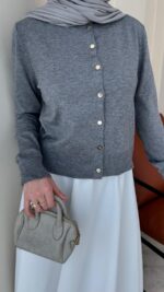 Viril Merserize Hırka - Gri - Görsel 2