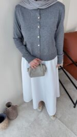 Viril Merserize Hırka - Gri - Görsel 7