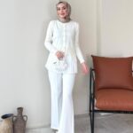 Viril Merserize Hırka - Beyaz