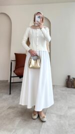 Viril Merserize Hırka - Beyaz - Görsel 7