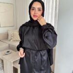 Saten Gömlek - Siyah