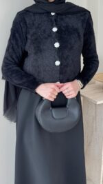 Esle Angora Hırka - Siyah - Görsel 4