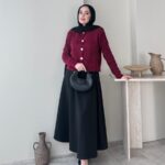 Esle Angora Hırka - Bordo