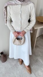 Esle Angora Hırka - Taş - Görsel 4