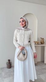 Esle Angora Hırka - Taş - Görsel 8