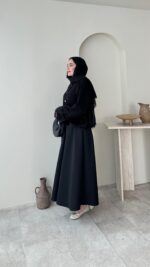 Mono Kürklü Hırka - Siyah - Görsel 2