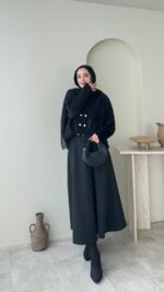 Besa Angora Hırka - Siyah