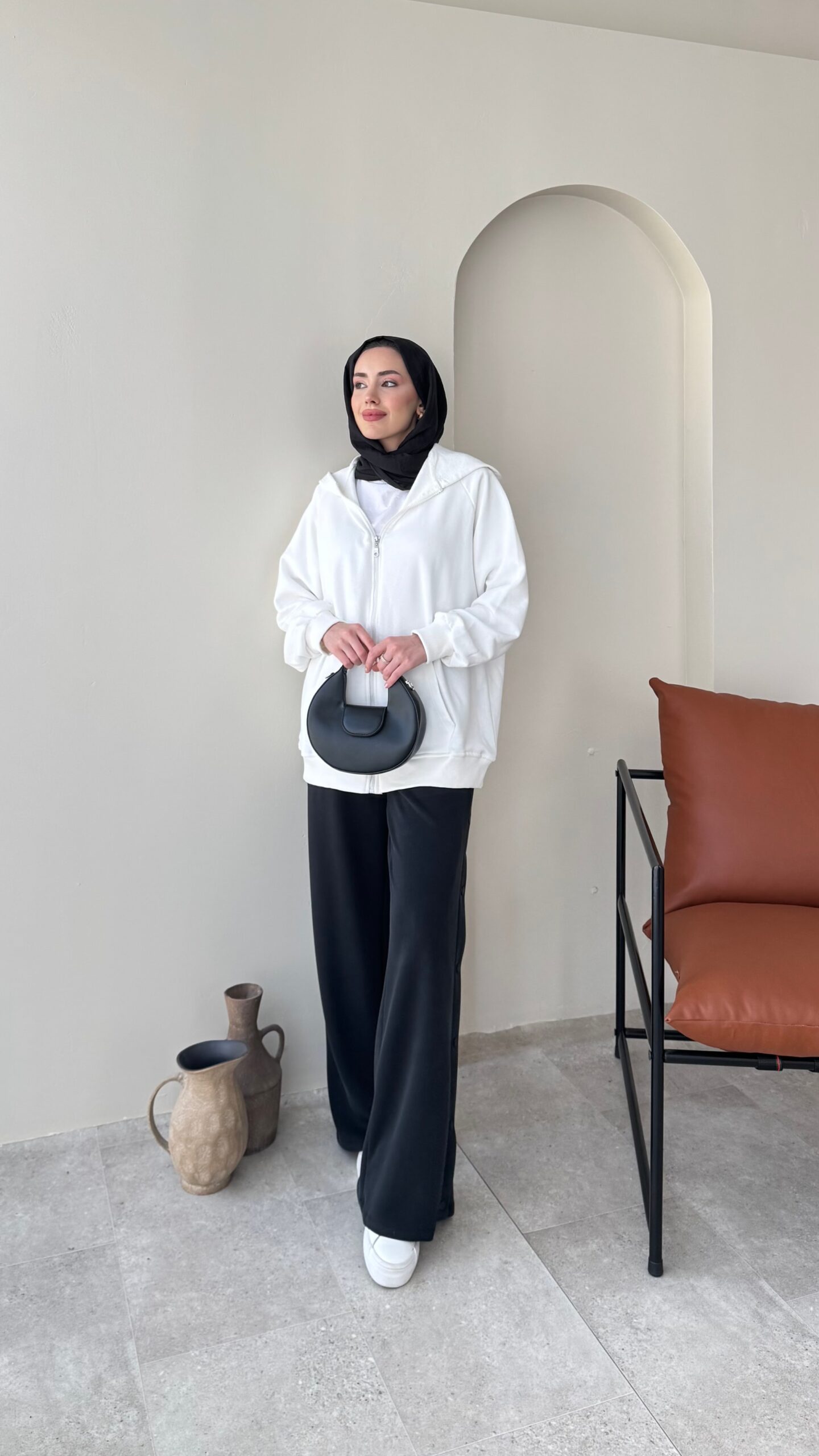 image_1950-1841.jpg Pola Hırka - Beyaz - Görsel 1