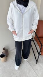 Pola Hırka - Beyaz - Görsel 3