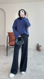 Bushu Basic Tişört - Lacivert - Görsel 5