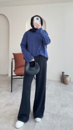 Bushu Basic Tişört - Lacivert - Görsel 5