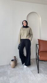 Bushu Basic Tişört - Soft Yeşil - Görsel 4