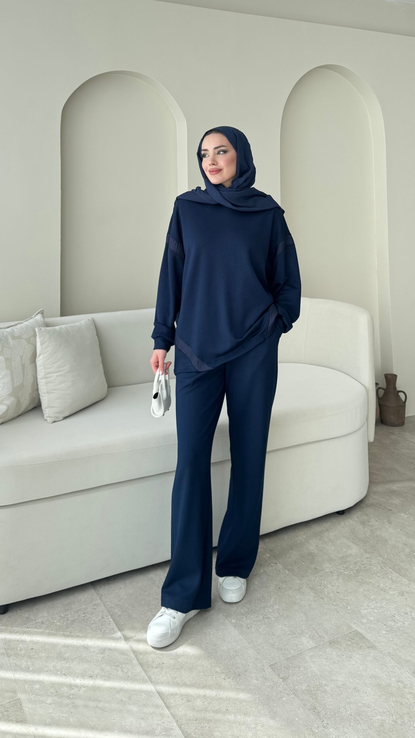 image_1950-1949.jpg Mihri Şeritli Oyşo Takım - Lacivert - Görsel 1