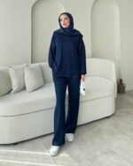 Mihri Şeritli Oyşo Takım - Lacivert - Görsel 3