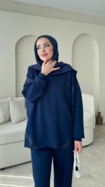 Mihri Şeritli Oyşo Takım - Lacivert - Görsel 4