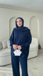 Mihri Şeritli Oyşo Takım - Lacivert - Görsel 5