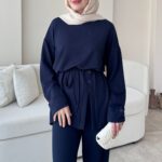 Berli Düğmeli Oyşo Takım  - Lacivert