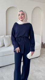 Berli Düğmeli Oyşo Takım  - Lacivert