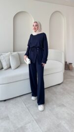 Berli Düğmeli Oyşo Takım  - Lacivert - Görsel 2