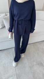 Berli Düğmeli Oyşo Takım  - Lacivert - Görsel 3