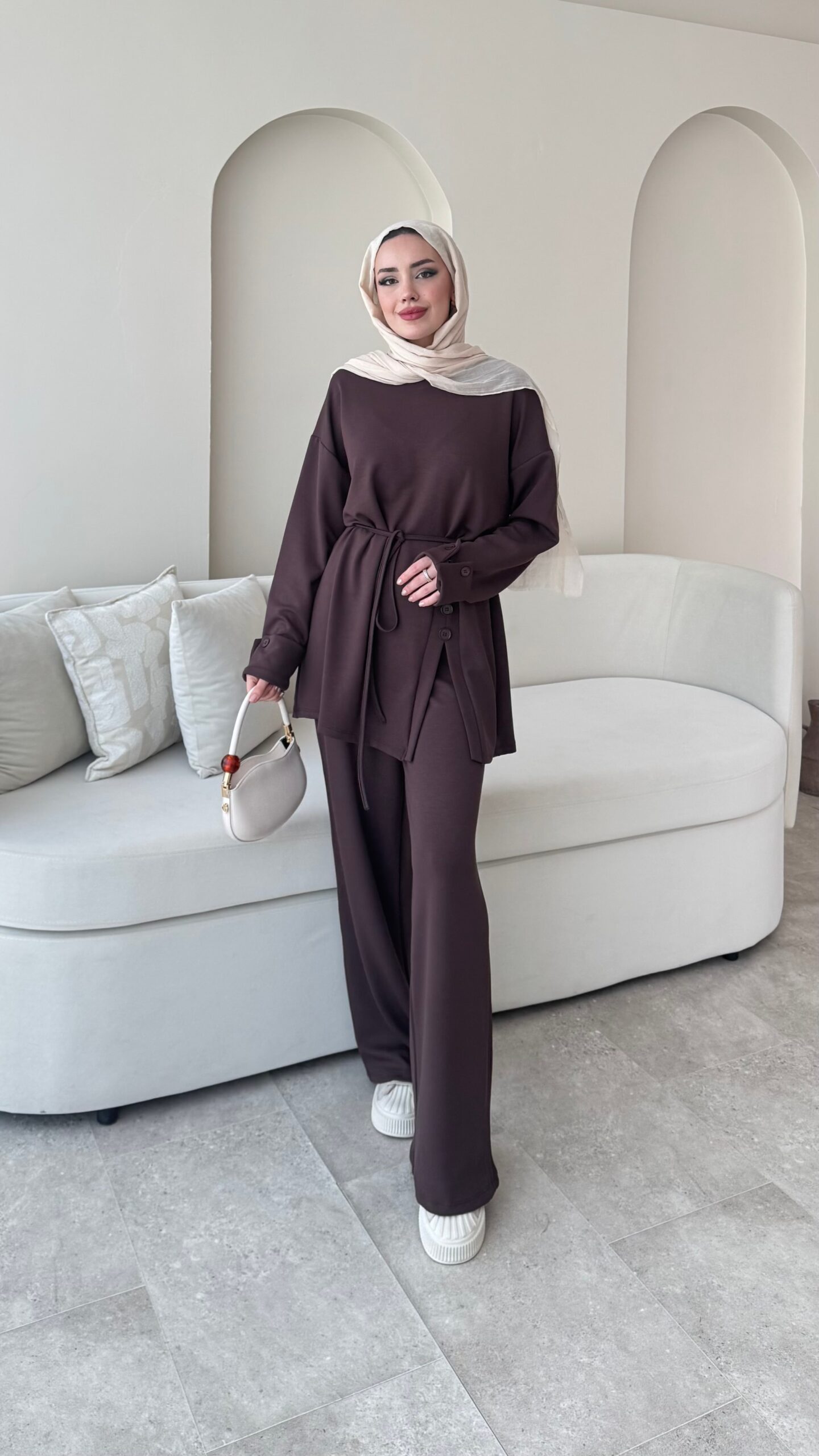 image_1950-1973.jpg Berli Düğmeli Oyşo Takım - Kahverengi - Görsel 1