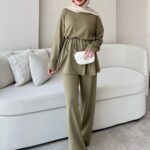 Berli Düğmeli Oyşo Takım  - Yeşil