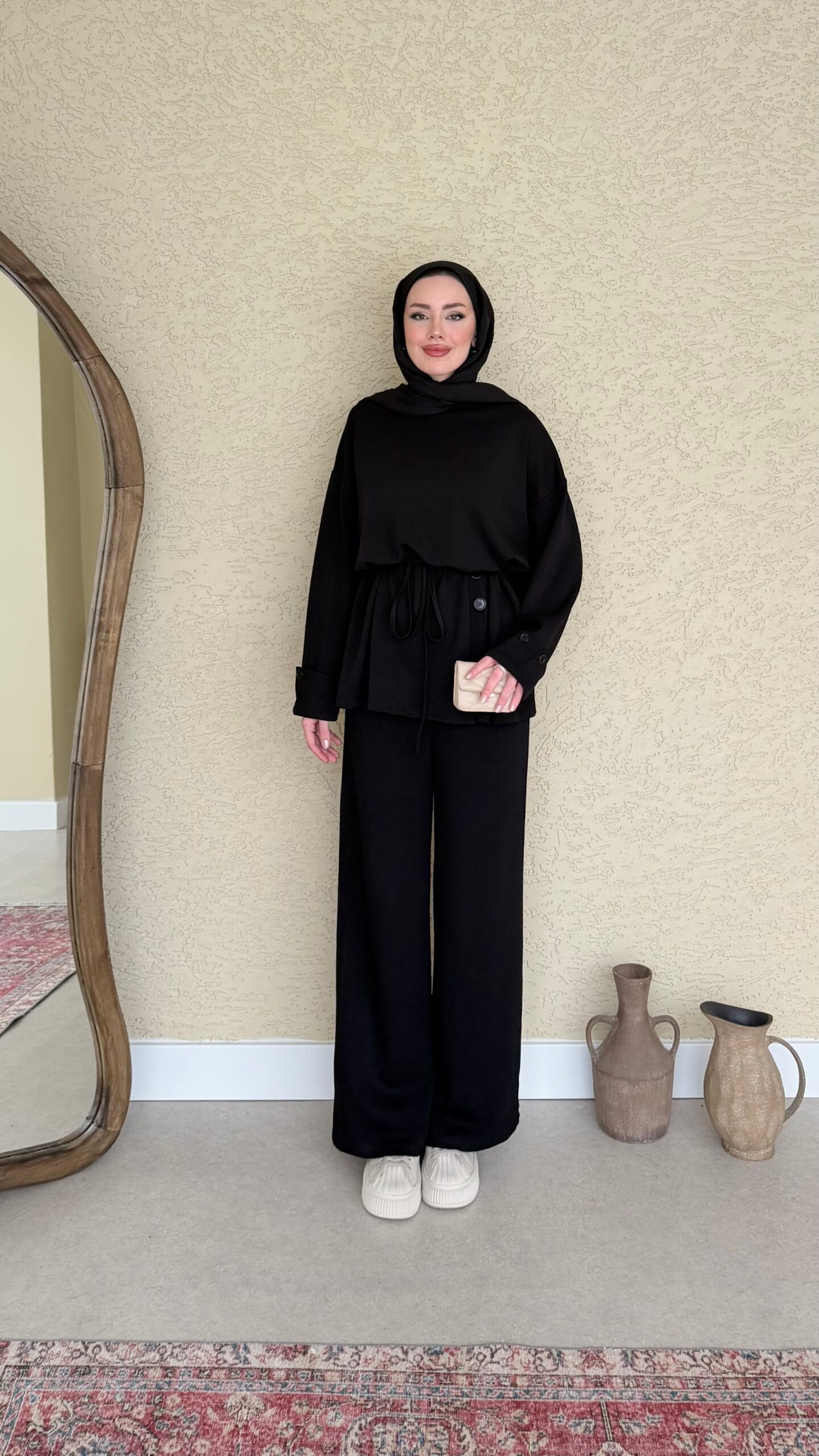 image_1950-1984.jpg Berli Düğmeli Oyşo Takım - Siyah - Görsel 1