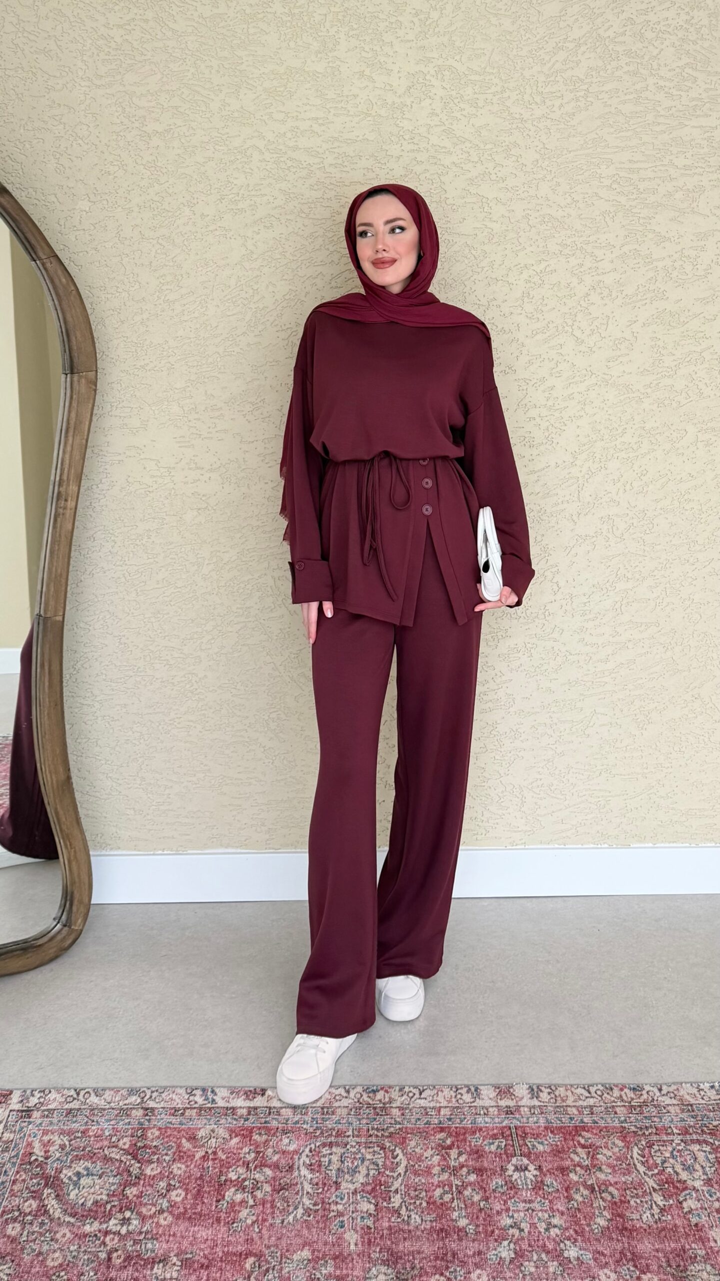 image_1950-1989.jpg Berli Düğmeli Oyşo Takım - Bordo - Görsel 1