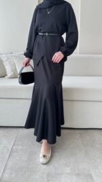 Sali Asimetrik Takım - Siyah - Görsel 2