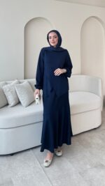 Sali Asimetrik Takım - Lacivert - Görsel 3