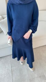 Sali Asimetrik Takım - Lacivert - Görsel 5