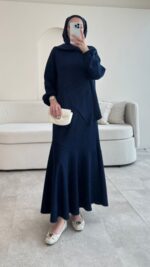 Sali Asimetrik Takım - Lacivert - Görsel 7