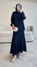 Sali Asimetrik Takım - Lacivert - Görsel 7