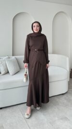 Sali Asimetrik Takım - Kahverengi