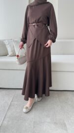 Sali Asimetrik Takım - Kahverengi - Görsel 6