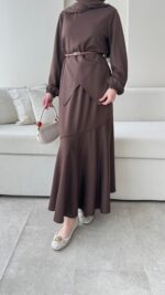 Sali Asimetrik Takım - Kahverengi - Görsel 6