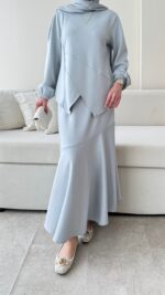 Sali Asimetrik Takım - Gri - Görsel 7