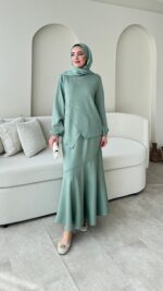 Sali Asimetrik Takım - Mint Yeşil - Görsel 2