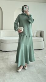 Sali Asimetrik Takım - Mint Yeşil - Görsel 6