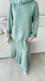 Sali Asimetrik Takım - Mint Yeşil - Görsel 8