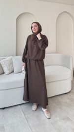 Urla Oyşo Takım - Kahverengi - Görsel 4