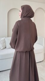 Urla Oyşo Takım - Kahverengi - Görsel 6