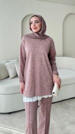 Kırlı Takım - Toz Pembe - Görsel 3