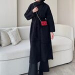 Demi Angora Hırka - Siyah